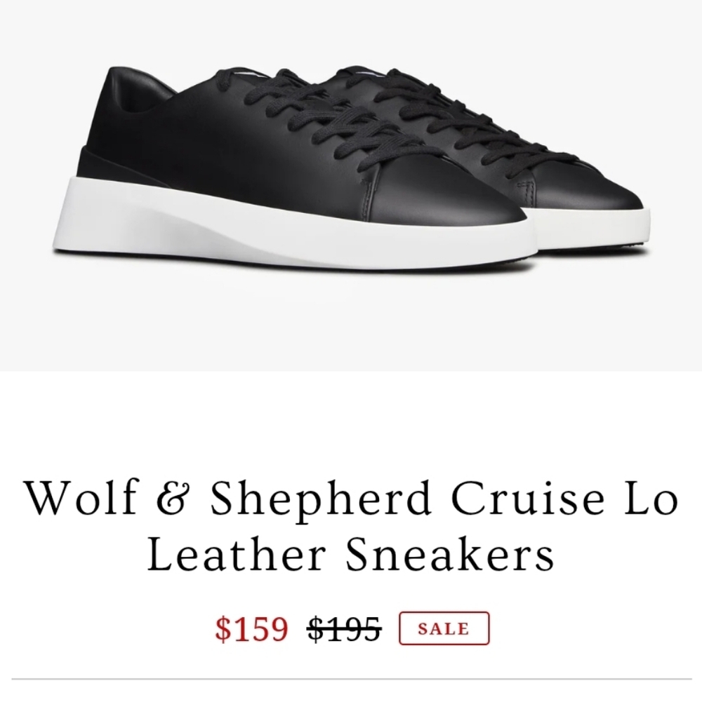 Like New! Wolf & Shepherd Leather Cruise Lo Sneakers